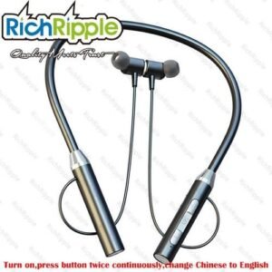 RichRipple Wireless Bluetooth Sports Neckband Earphones with Stereo Bass & Long Battery Life