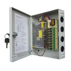 12V 20A 18-Channel Closed Metal Box CCTV Power Supply Distribution Unit (240W)