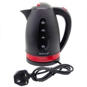 Sonar 2.0L Cordless Electric Kettle - 1500W Energy Efficient Fast Boil with 1.5m Cord (1Yr Warranty)