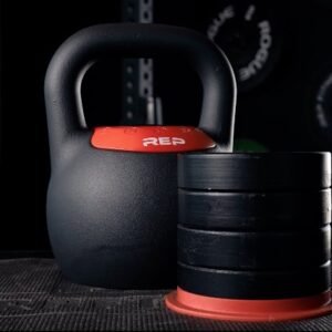 REP Fitness Adjustable Cast Iron Kettlebell – Space-Saving Multi-Weight Home Gym Kettlebell