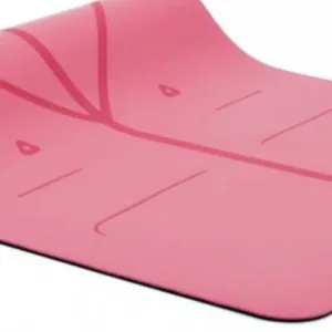 Liforme Evolve Yoga Mat Pink – Eco-Friendly Non-Slip Natural Rubber Exercise Mat with Patented Alignment Lines & Free Carry Bag