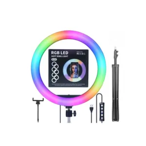 MJ36 14-Inch (36cm) RGB LED Ring Light with Phone Holder for Studio & Live Streaming